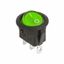 Выключатель клавишный круглый 12В 20А (3с) ON-OFF зел. с подсветкой (RWB-214) Rexant 36-2588 MEET