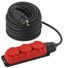 Удлинитель силовой UK-3e-3x1,5-30m-IP44(KG) с заземлением 3 розетки каучук 30м КГ 3х1,5мм2 IP44 | Б0057582 ЭРА