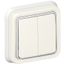 Переключатель проходной 2-кл. СП Plexo 10А IP55 250В 10AX бел. Leg 069855 Legrand