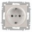 Розетка однофазная скрытого монтажа, в рамку с заземлением без шторок перламутр 16А 250В IP20 винтовые зажимы 6-202-06 Intro Accent - Б0063695 ЭРА
