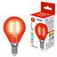 Лампа светодиодная LED-G45-5W/RED/E14 GLA02RD LED. "шар". серия Air color. Красный свет | UL-00002985 Uniel