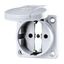 Розетка панельная 16А 2Р+E IР54 230В серая SCHUKO - 11010 Mennekes