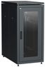 Шкаф напольный сетевой 19'' LINEA N 24U 800х1000мм стеклянная передняя дверь. задняя металлическая черный - LN05-24U81-GM IEK