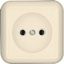 Розетка 1-м ОП Прима 10А IP20 250В без заземл. защ. шторок сл. кость (опт. упак.) SchE RA10-164-S APC