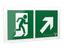 Знак безопасности PS-42226.E37 "Напр. к эвакуационному выходу направо вверх" Белый свет a23568 BS