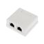 Розетка компьютерная внешняя 2-порта RJ-45 8P8C FTP экранированная кат6, REXANT - 03-0146 MEET