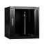 Шкаф телекоммуникационный настенный разобранный 19дюйм 12U 600x450x635mm (ШхГхВ) дверь стекло, цвет черный - SH-05F-12U60/45-R-BK Cabeus 10769c