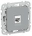 Розетка компьютерная СП FLITE РК6-1-0-ФлС RJ45 кат.6 UTP механизм сер. IEK FI-K12-2-K03