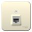Розетка компьютерная 1-м ОП Blanca RJ45 кат.5E с изолир. пластиной молочн. SE BLNIA045002 APC