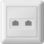 Розетка телефонная 2-м СП W59 RJ11 1А сл. кость SchE RSI-251TT-28 Schneider Electric