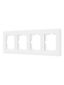 Рамка 4-местн. гориз. VESNA стекло белый матов. LEZARD 742-5380-149