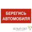 Знак безопасности NPU-3015.N05"Берегись автомобиля" Белый свет a25484 BS