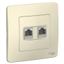Розетка компьютерная 2-м СП BLANCA RJ45 кат.5e молоч. SchE BLNIS045452 APC