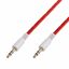 Аудиокабель AUX 3.5 мм в тканевой оплетке 1 м красный | 18-4076 REXANT MEET