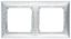 Рамка 2-м Valena горизонт. матов. алюм. (блист.) IEK 694354 Legrand