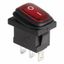 Выключатель клавишный 250V 6А (3с) ON-OFF красный с подсветкой Mini ВЛАГОЗАЩИТА | 36-2175 REXANT MEET