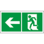 Пиктограмма (Пластина) "Напр. к эвакуационному выходу налево" BL-2010B.E32 для BRIZ, VOLNA, YANTA | a18139 Белый свет BS