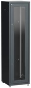 Шкаф сетевой LINEA E 42U 600х600мм стекл. передняя дверь задняя металлическая черн. ITK LE05-42U66-GM IEK
