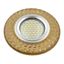 Светильник декор.встр Luciole DLS-L144 GU5.3 GLASSY/GOLD доп.LED подсветка 3Вт, стекл,зерк./светло-желтый. | UL-00003888 Fametto