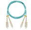 Патч-корд NMF-PC2M3C2-SCU-SCU-001 волоконно-оптический соед. многомод. 50/125мкм стандарта ОМ3 SC/UPC-SC/UPC двойн. LSZH нг(В)-HFLTx 2мм аква 1м NIKOMAX