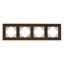Рамка 4-местная Ugra алюминий, коричневый - С1140-036 GUSI