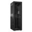 Шкаф серверный 42U 800х1200 передняя дверь: стекло IP41. задняя одностворчатая глухой металл IP51. боковые панели: перфорированные. цвет: черный RAL9005 - EX 8242.9122 SYSMATRIX