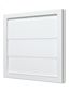 Решетка приточно-вытяжная с гравитационными жалюзи 150х150 фланцем D125,из ASA пластика, цвет Белый. - 1515К12,5Ф ЭРА 24242
