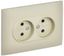 Розетка 2-м SKANDY 10А без заземл. защ. шторки в сборе SK-R09B беж. IEK SK-R23-10-K10-F
