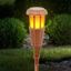 Светильник садовый уличный ERASF22-35 на солнечной батарее Факел бамбук | Б0053383 ЭРА