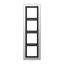 Рамка 4-я для горизонтальной/вертикальной установки Серия- LS-Design Материал- дуропласт Цвет- алюминий - ALD2984-L JUNG