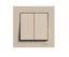 Выключатель 2-кл. AtlasDesign (сх.5) 10AX в сборе песочн. SE ATN001252 APC