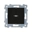 Мария Механизм выключателя двухклавишного скрытой установки со светоиндикацией С510-440 Антрацит - 110041 Кунцево
