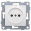 Механизм розетки 1-ой без заземл. с з/ш СП Ugra 16А 250В бел. матов. GUSI С11Р2-041