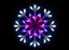 Гирлянда светодиодная "Снежинка" ULD-H4040-048/DTA MULTI IP20 SNOWFLAKE 48led 40х40см красный. синий. белый свет UNIEL UL-00001403