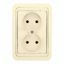 Розетка 2-м СП Лондон 10А без заземл. беж. EKF EER10-102-20