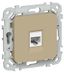 Розетка компьютерная СП FLITE РК5е-1-0-ФлХ RJ45 кат.5E UTP механизм хаки IEK FI-K12-1-K59