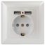 Розетка однофазная скрытого монтажа, в рамку с заземлением со шторками перламутр 16А 250В IP20 4-410-06 Intro Solo - Б0053718 ЭРА