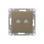 Механизм розетки RJ45 - 2шт, (cat5), шампань Эпика |UP1-SOC-2RJ45-5| EKF
