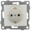 Механизм розетки 1-местн. с/з с з/ш СП Bravo 16А IP20 250В жемчуж. GUSI С10Р4-028