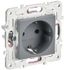 Розетка SKANDY 16А с заземл. защ. шторки SK-R04Gr сер. IEK SK-R14-16-K03