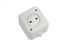 Розетка 1-м ОП 16А IP44 без заземл. п/герм. бел. Makel 18306