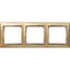 Рамка 3-м Valena горизонт. матовое золото Leg 770303 Legrand