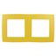 Рамка для розеток и выключателей 2 поста жёлтый пластик ЭРА 12 12-5002-21 - Б0019395