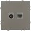 Розетка комбинированная RJ45+TV СП 16А IP20 250В Galaxy титан MC Б0070788