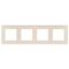 Рамка для розеток и выключателей серия 12 12-5104-02 на 4 поста, сатин, слоновая кость | Б0052530 ЭРА