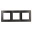 Рамка для розеток и выключателей серия 12 12-5103-12 на 3 поста, сатин, графит | Б0052525 ЭРА