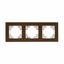 Рамка 3-местная Ugra алюминий, коричневый - С1130-036 GUSI