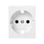 Накладка розетки 75432- 75464-69 защ. шторки Simon82 Centralizations бел. 82041-50