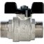 Кран шаровой 1' НН ручка бабочка - RG008Q0M4B1A03 STOUT SVB-0006-000025