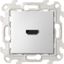 Розетка HDMI v1.4 цвета алюминий S24 Harmonie | 2411094-033 Simon